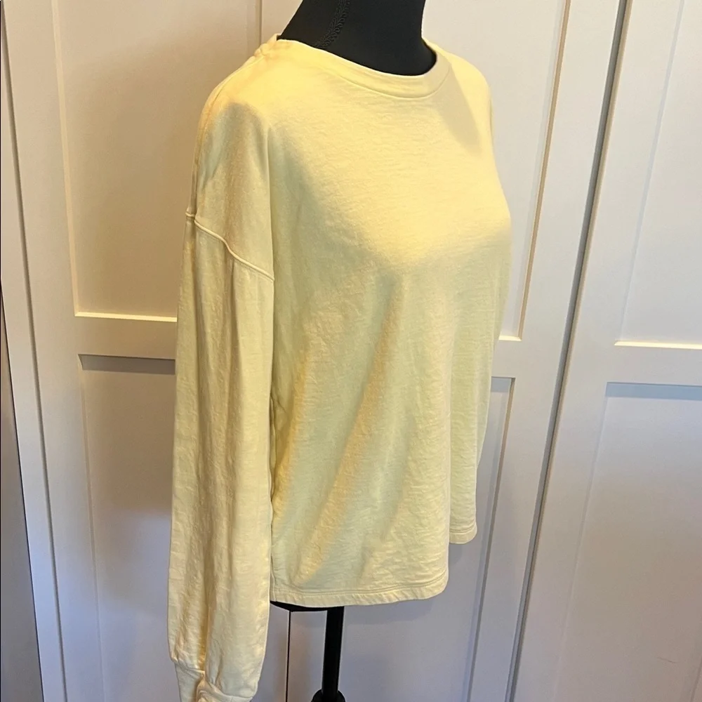 Athleta Yellow Sweatshirt with Cutout Design